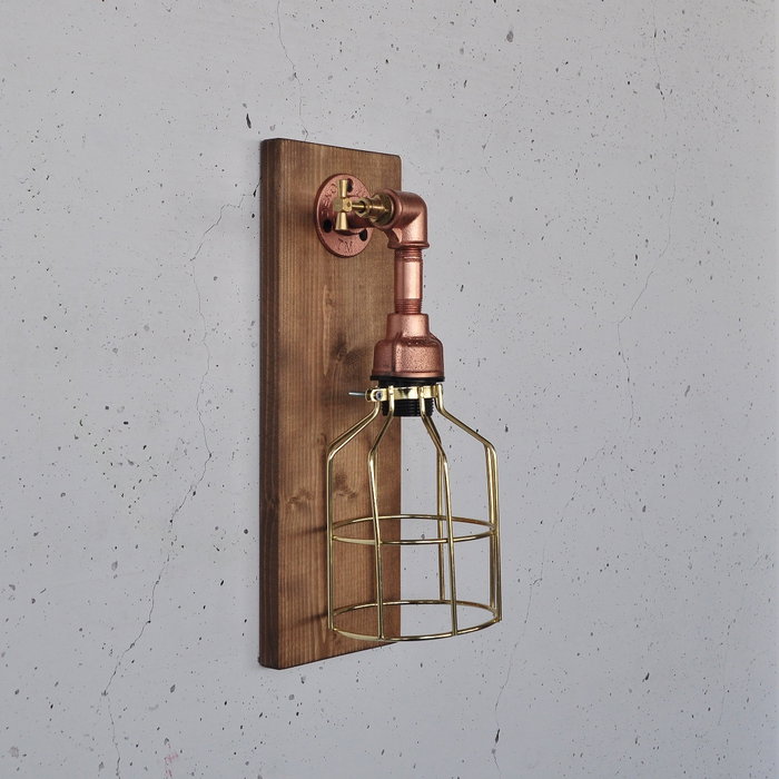 Opviq Lámpara de pared Pp170 de Madera y Oro Rosa Opviq Lámpara de pared Pp170 de Madera y Oro Rosa